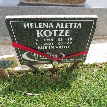 KOTZE Helena Aletta 1954-2021