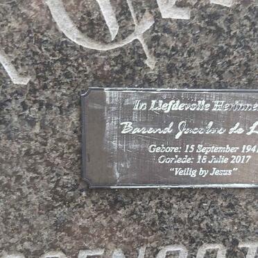 LANGE Coert Frederik, de 1906-1971 & Susara Aletta 1923-1997 :: DE LANGE Barend Jacobus 1941-2017 :: DE LANGE Rudolf Jacobus 1943-2006 _2