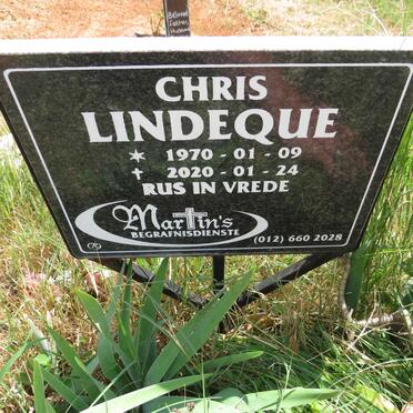 LINDEQUE Chris 1970-2020
