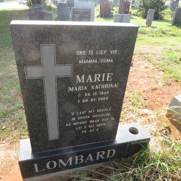 LOMBARD Maria Kathrina 1945-2009