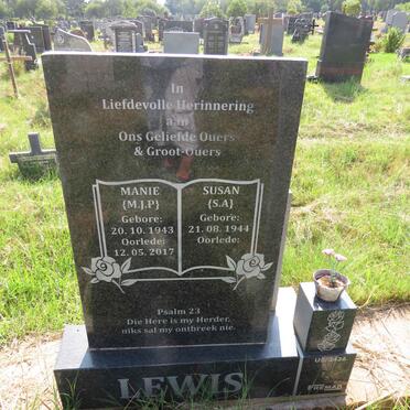 LEWIS M.J.P. 1943-2017 & S.A. 1944- 