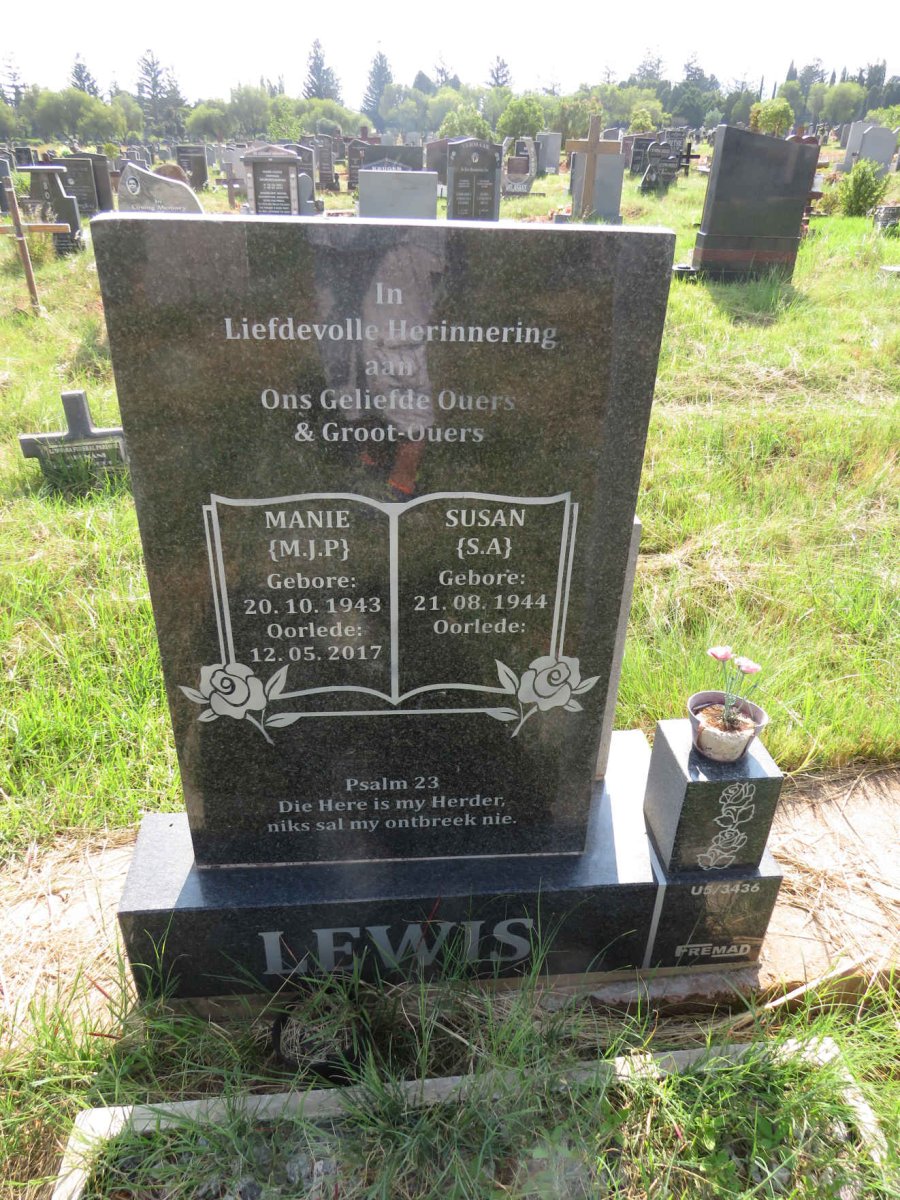 LEWIS M.J.P. 1943-2017 & S.A. 1944- 