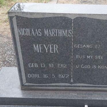 MEYER Nicolaas Marthinus 1912-1972
