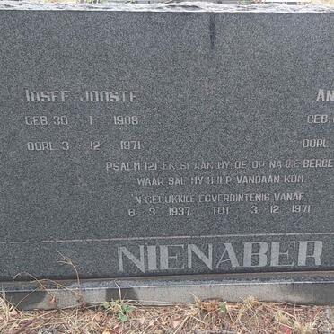 NIENABER Josef Jooste 1908-1971 & Anna Maria 1917- 