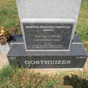 OOSTHUIZEN Martha Susanna Christina 1918-2017