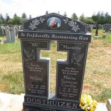 OOSTHUIZEN Willem 1952-2020 & Maria Susanna Cecilia 1957-2021