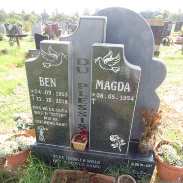 PLESSIS Ben, du 1953-2016 & Magda 1954-
