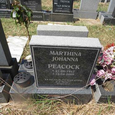 PEACOCK Marthina Johanna 1917-2009