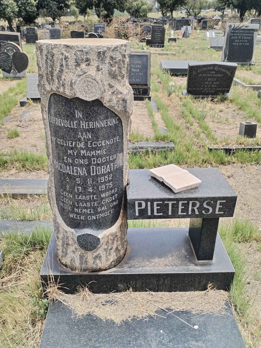 PIETERSE Magdalena Dorathia 1952-1975