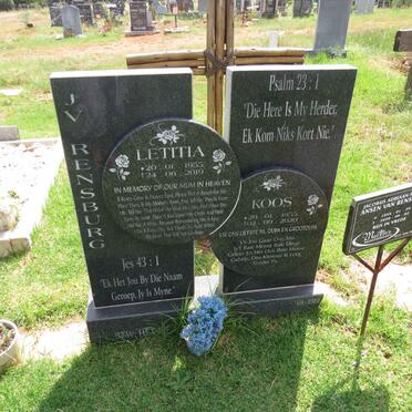 RENSBURG Jacobus Adriaan Malan, Jansen van 1955-2020 & Letitia Penelope 1955-2019 _1