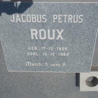 ROUX Jacobus Petrus 1898-1984