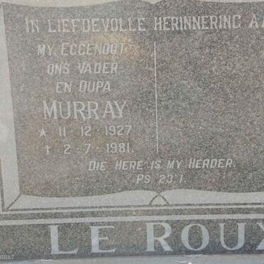 ROUX Murray, le 1927-1981