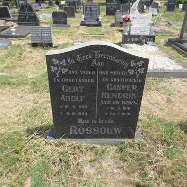 ROSSOUW Gert Adolf 1915-1984 & Casper Hendrik VAN VUUREN 1916-1985