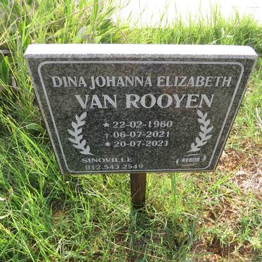 ROOYEN Dina Johanna Elizabeth, van 1960-2021