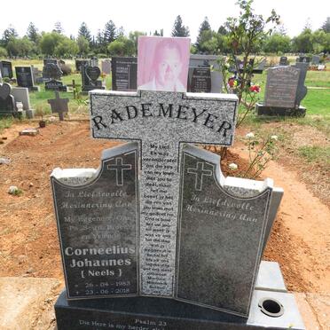 RADEMEYER Corneelius Johannes 1983-2018