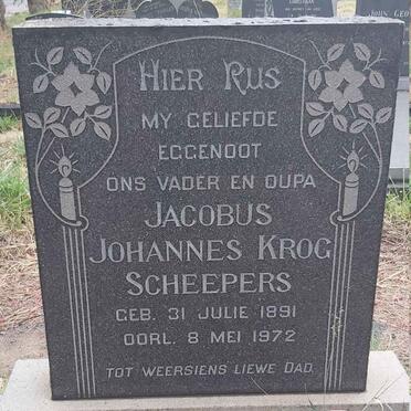 SCHEEPERS Jacobus Johannes Krog 1891-1972