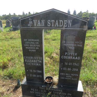 STADEN Pieter Coenraad, van 1942-2018 & Charlotte Elizabeth Katerina 1944-2015