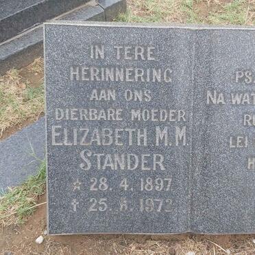 STANDER Elizabeth M.M. 1897-1972