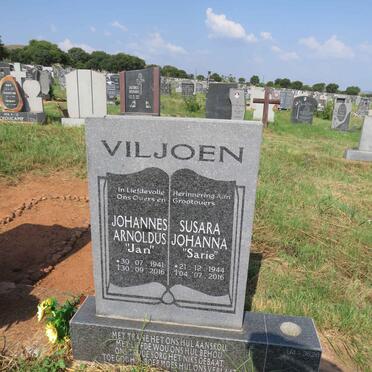 VILJOEN Johannes Arnoldus 1941-2016 & Susara Johanna 1944-2016