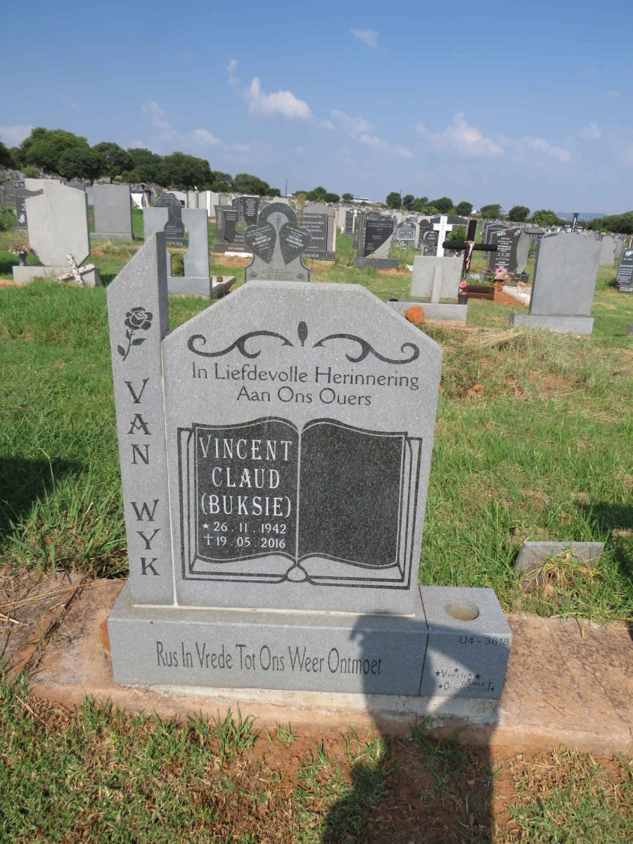 WYK Vincent Claude, van 1942-2016
