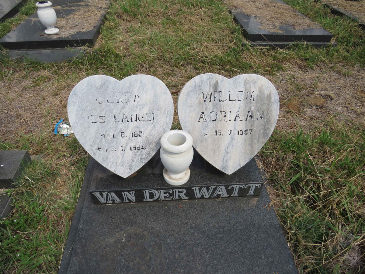 WATT Willem Adriaan, van der 1957- & Gerda DE LANGE 1961-1984