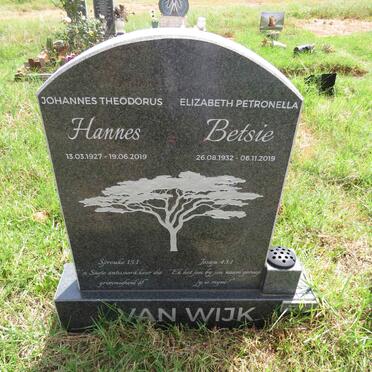 WIJK Johannes Theodorus, van 1927-2019 & Elizabeth Petronella 1932-2019