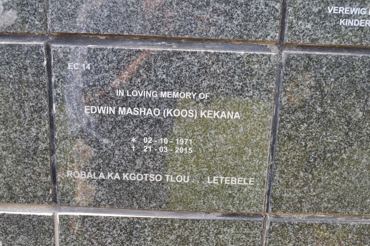KEKANA Edwin Mashao 1971-2015