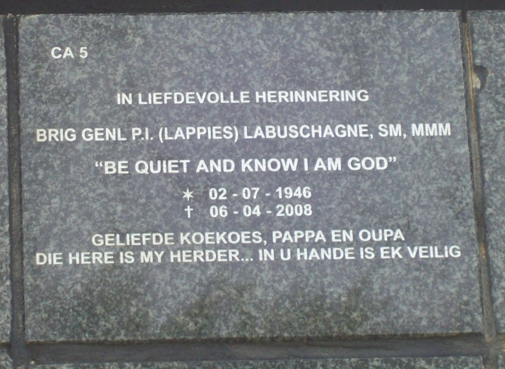 LABUSCHAGNE P.I. 1946-2008