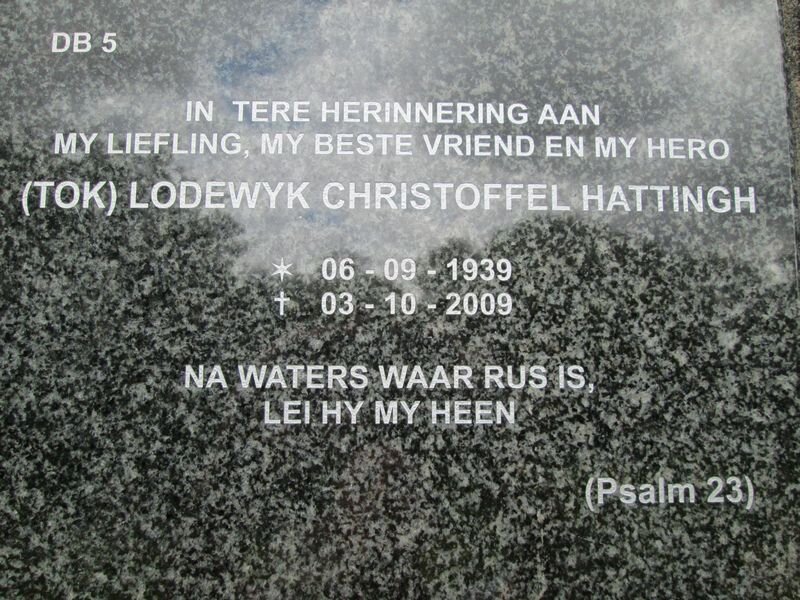 HATTINGH Lodewyk Christoffel 1939-2009