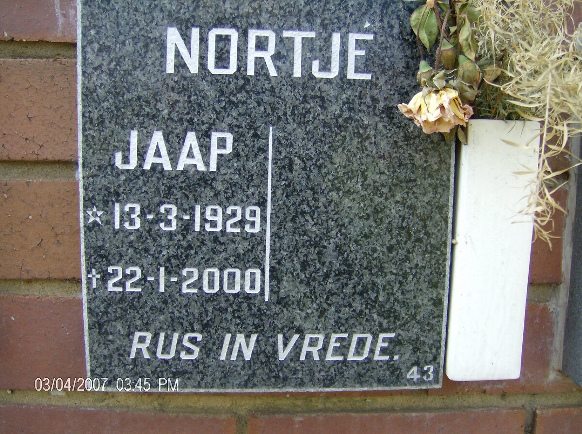 NORTJÉ Jaap 1929-2000