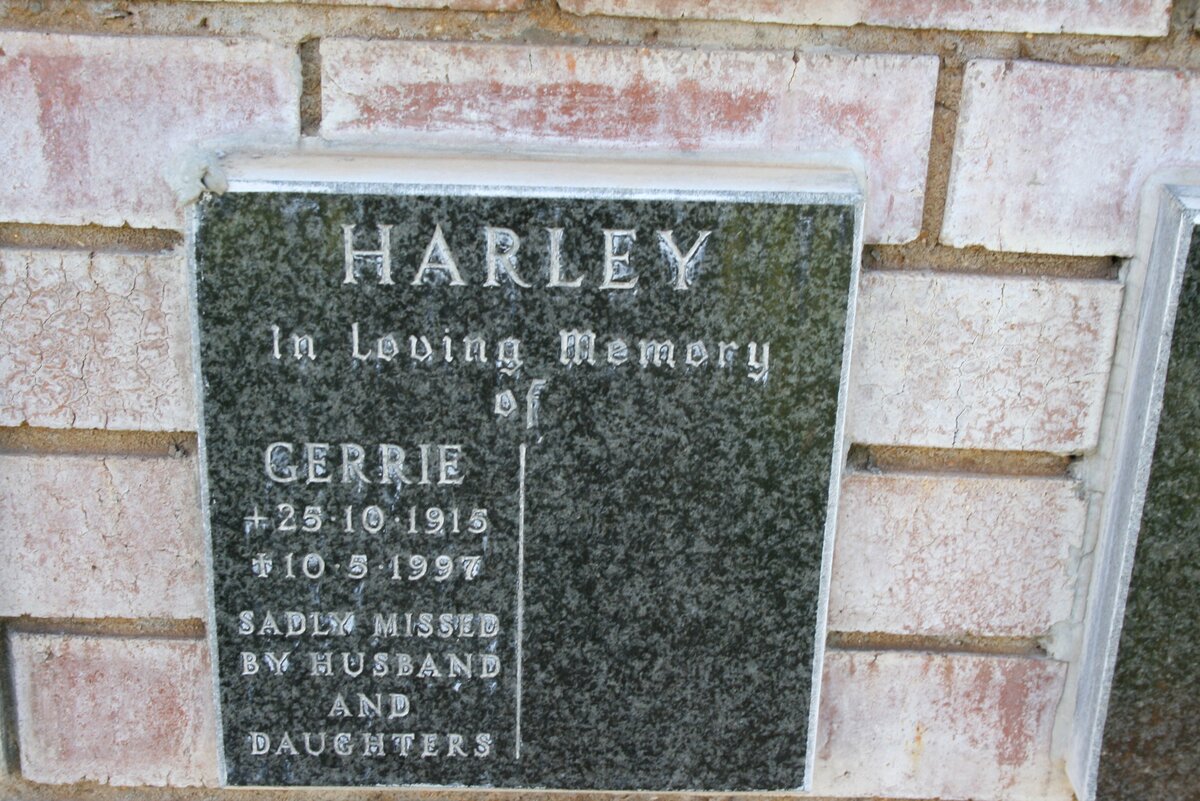 HARLEY Gerrie 1915-1997