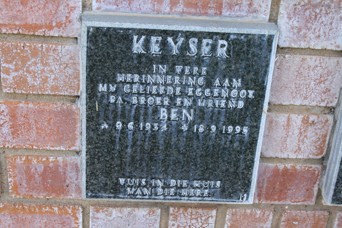 KEYSER Ben 1934-1995