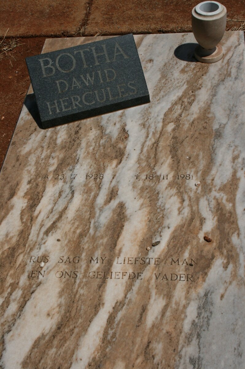 BOTHA Dawid Hercules 1928-1981