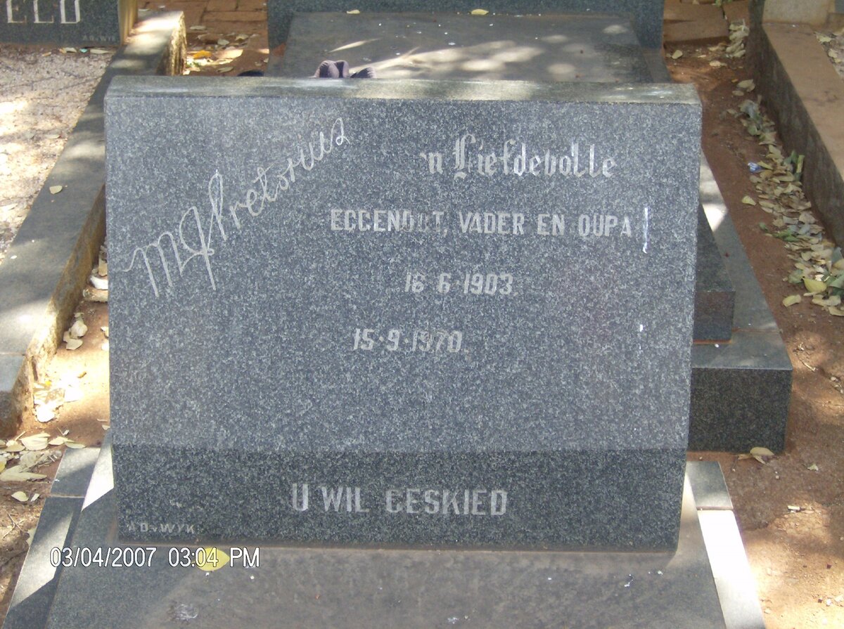 PRETORIUS M.J. 1903-1970
