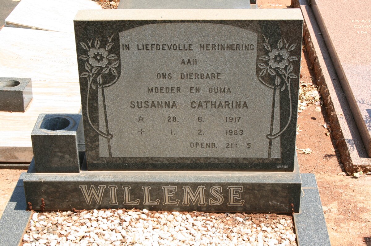 WILLEMSE Susanna Catharina 1917-1983