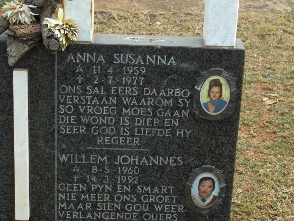 BOTES Willem Johannes 1960-1992 :: GREIG Esmé HAASBROEK 1958-1997 :: BOTES Anna Susanna 1959-1977