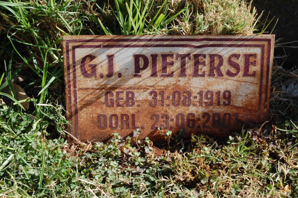 PIETERSE G.J. 1919-2001
