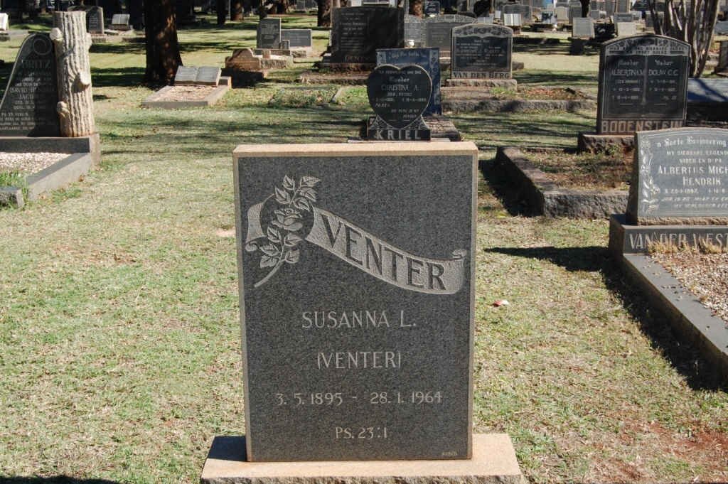 VENTER Susanna L. nee VENTER 1895-1964