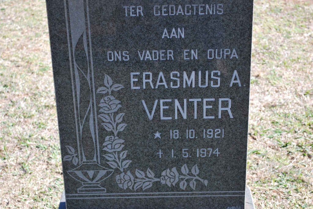 VENTER Erasmus A. 1921-1974