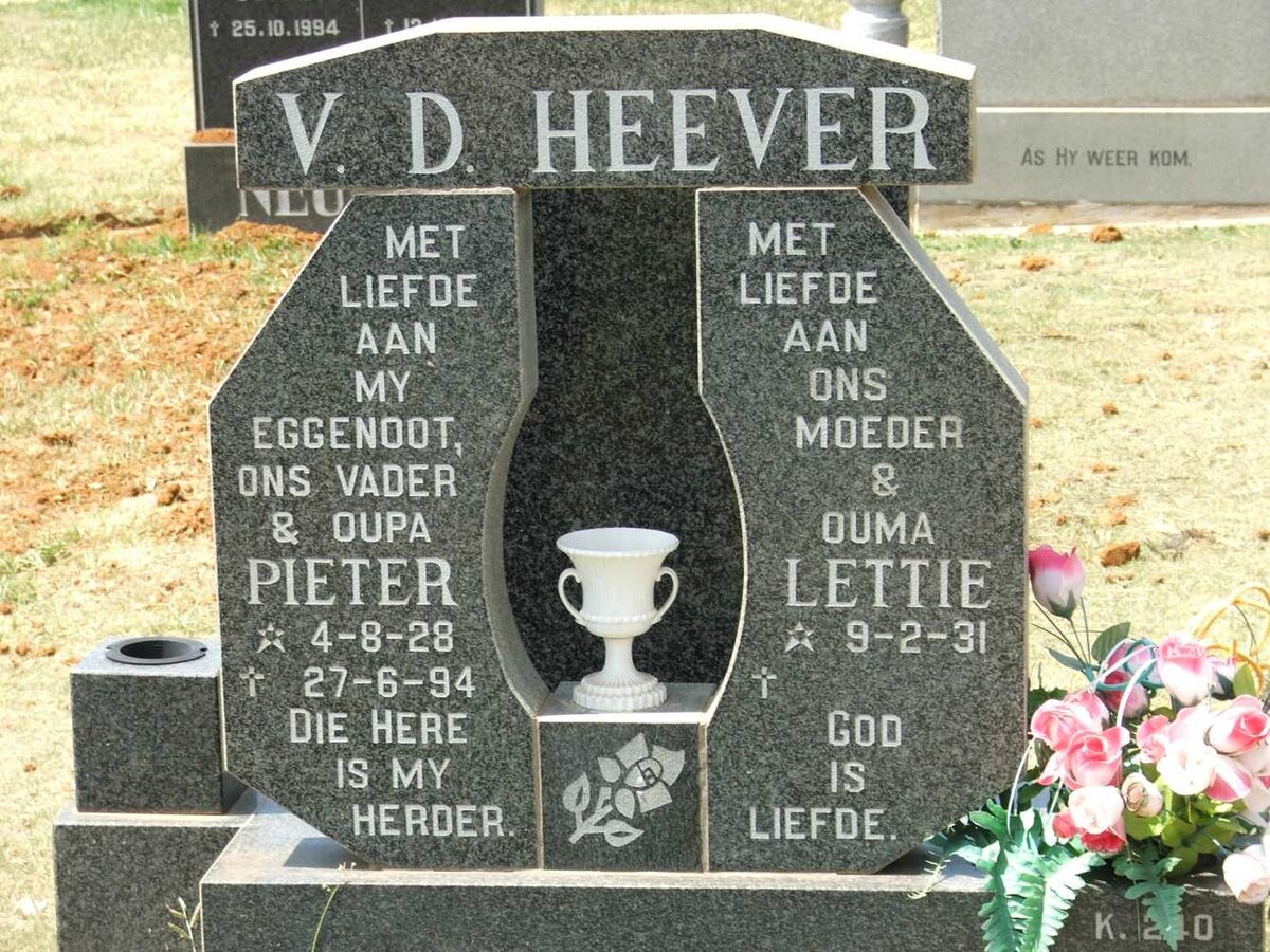 HEEVER Pieter, v.d. 1928-1994 &amp; Lettie 1931-