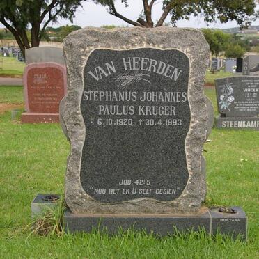 HEERDEN Stephanus Johannes Paulus Kruger, van 1920-1993
