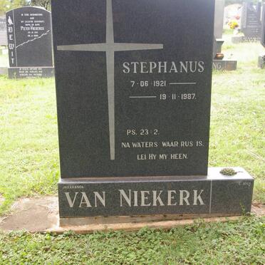 NIEKERK Stephanus, van 1921-1987
