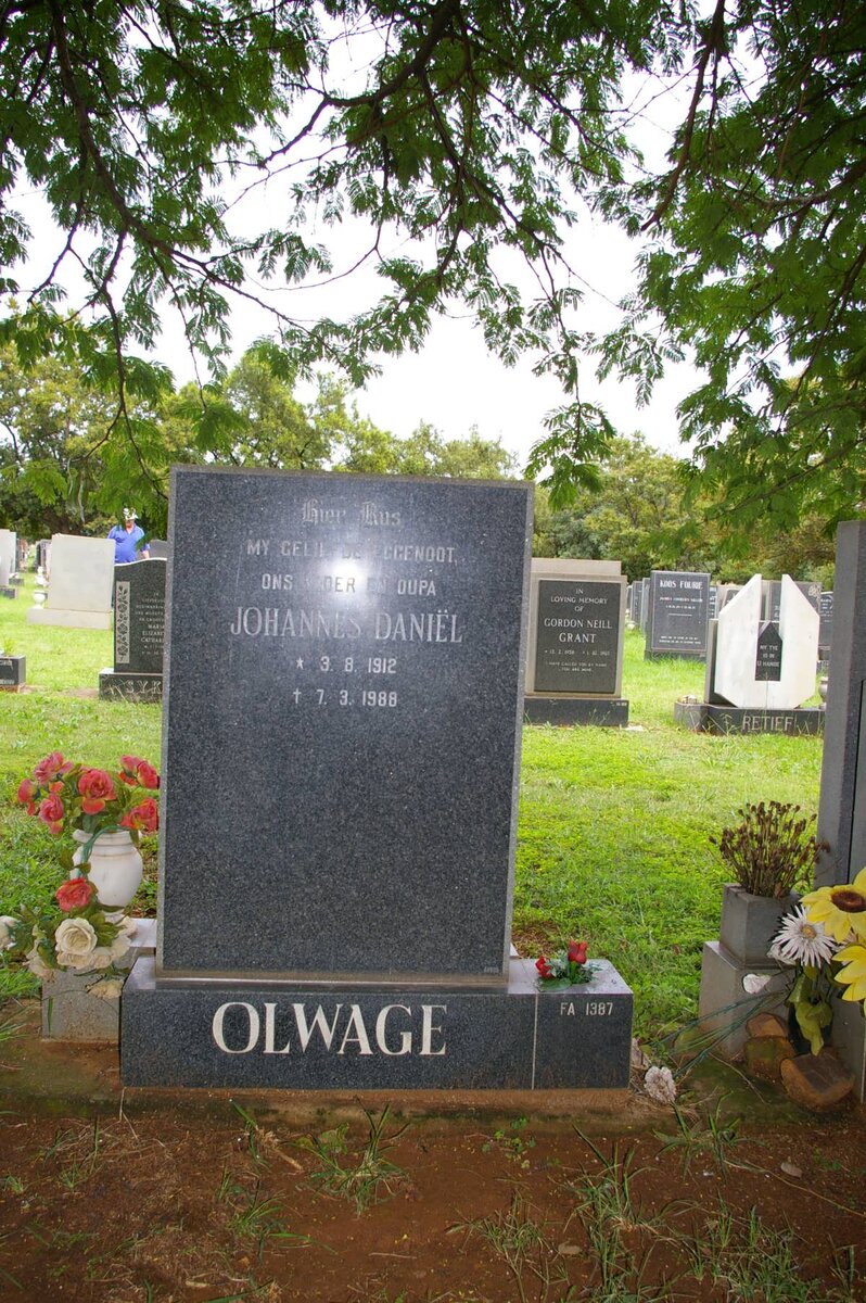 OLWAGE Johannes Daniël 1912-1988