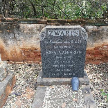 ZWARTS Anna Catharina nee NELL 1872-1956