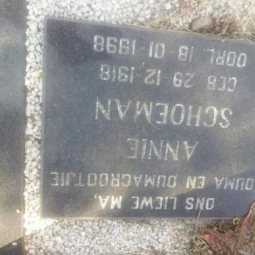 SCHOEMAN Annie 1918-1998
