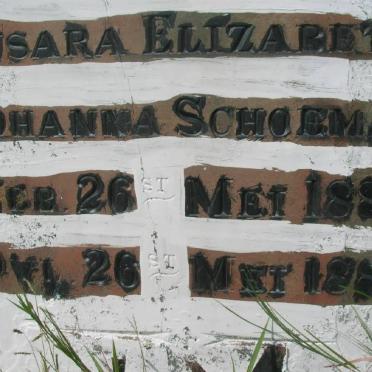 SCHOEMAN Susara Elizabet Johanna 1881-1881