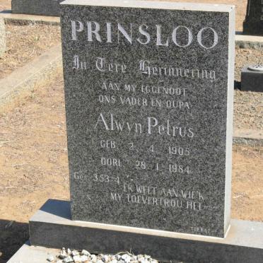 PRINSLOO Alwyn Petrus 1905-1984
