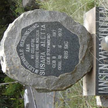 VUUREN Susara Aletta, Jansen van nee STEYNBERG 1917-1972