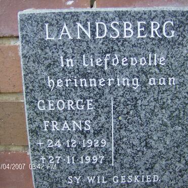 LANDSBERG George Frans 1929-1997