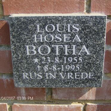 BOTHA Louis Hosea 1955-1995